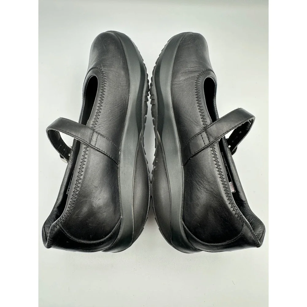 MBT Tunisha Mary Jane Shoes Sz 7 Black Leather Rocker Bottom Toner Walk Platform